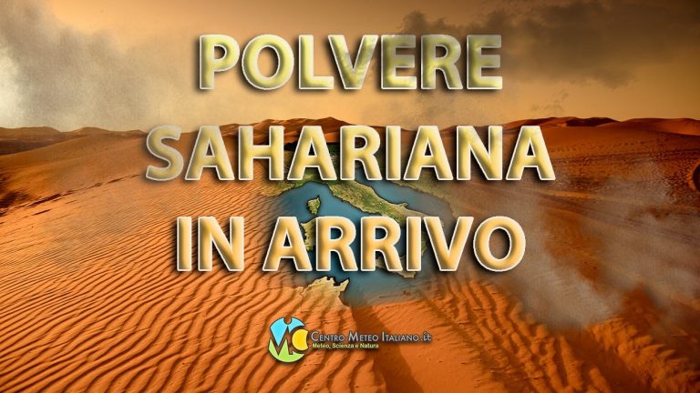 METEO – Pulviscolo SAHARIANO in arrivo sull’ITALIA con cieli lattiginosi, i dettagli