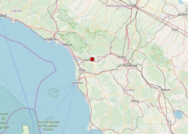 Terremoto oggi Toscana 21 aprile 2019, scossa M 2.0 in provincia di Lucca | Dati Ingv
