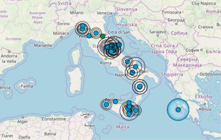 Terremoto oggi Italia 23 aprile 2019, le ultime scosse registrate – Dati Ingv