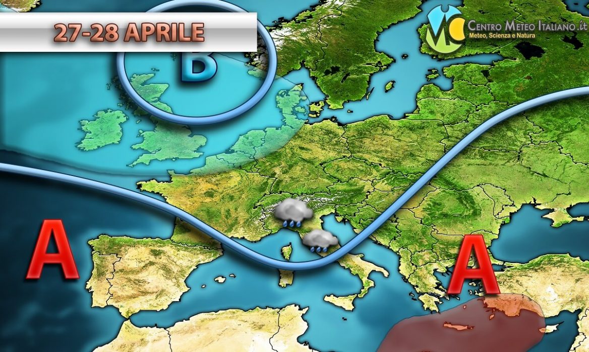 Tendenza meteo per l' ultimo weekend del mese di Aprile.