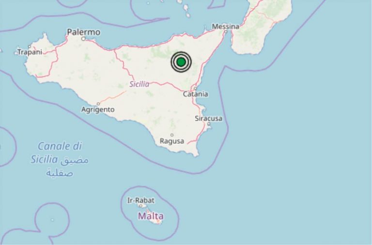 Terremoto oggi Sicilia 24 aprile 2019, scossa M 2.3 provincia di Catania – Dati Ingv
