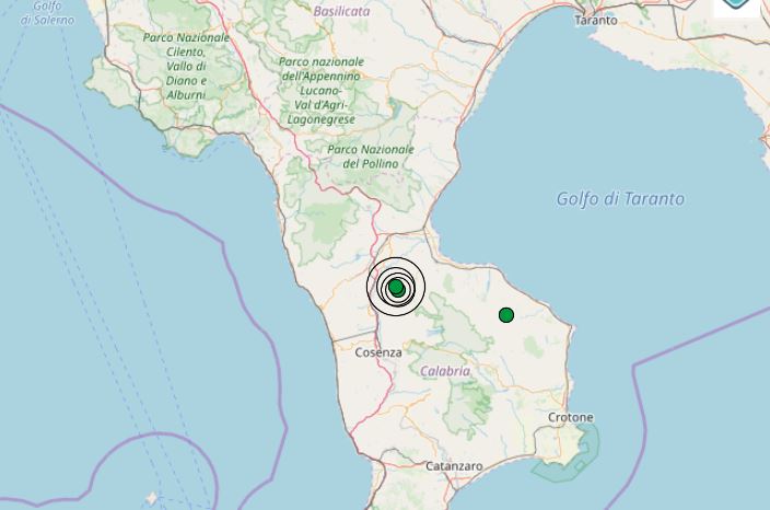 Terremoto oggi Calabria 1 maggio 2019: scossa M 3.1 in provincia di Cosenza | Dati INGV