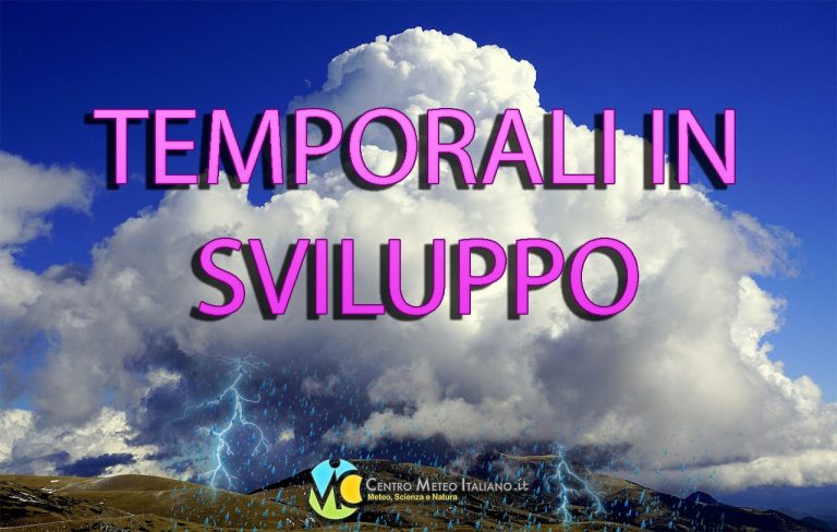 Meteo – Ancora instabilità pomeridiana in Italia con acquazzoni e temporali, più stabili i prossimi giorni
