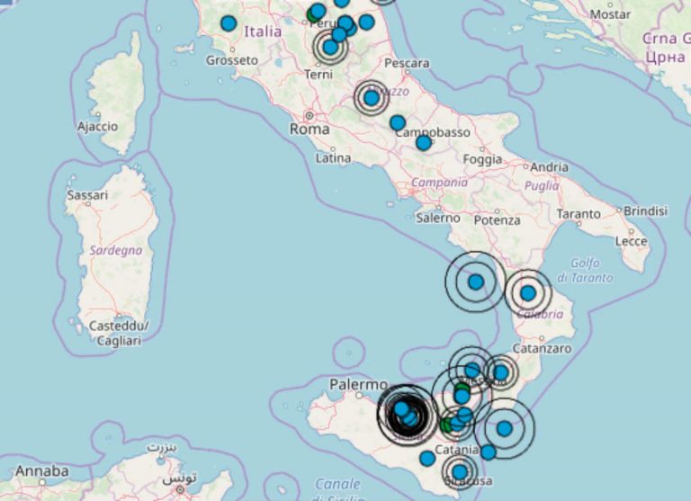 Sequenza sismica in Calabria, localizzati oltre 80 terremoti in provincia di Cosenza. Forti scosse avvenute in passato nella stessa zona