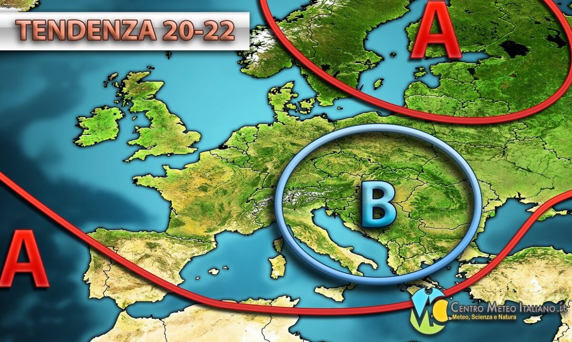 Tendenza meteo in Italia per la prossima settimana, piogge e temporali previsti al nord.