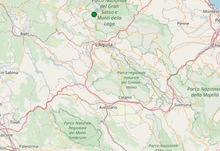 Terremoto oggi Abruzzo 21 maggio 2019, scossa M 2.0 provincia di L’Aquila – Dati Ingv