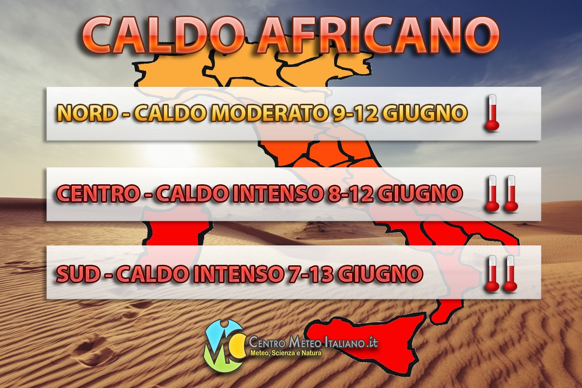 Ondata di caldo in Italia nei prossimi giorni, con le temperature che potranno sfiorare anche i +40°C specie sulle zone interne del Sud.