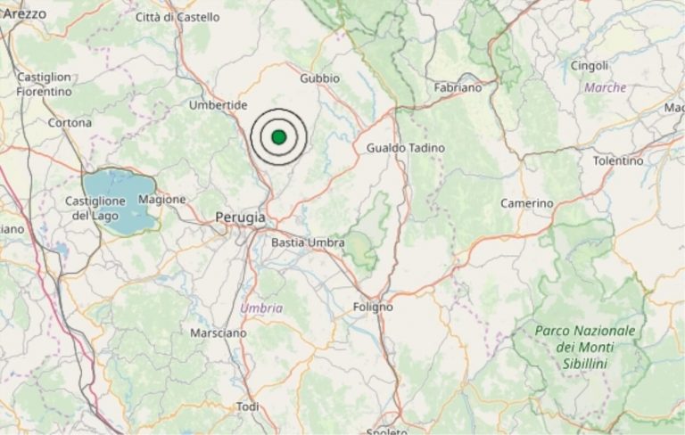 Terremoto oggi Umbria 6 giugno 2019, scossa M 3.0 in provincia di Perugia – Dati Ingv