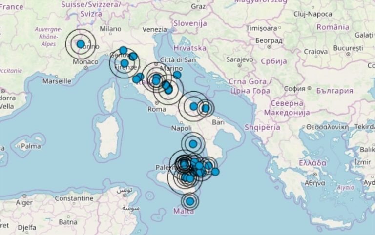 Terremoto oggi Italia 11 giugno 2019, scossa M 2.5 sul Tirreno Meridionale | Dati INGV