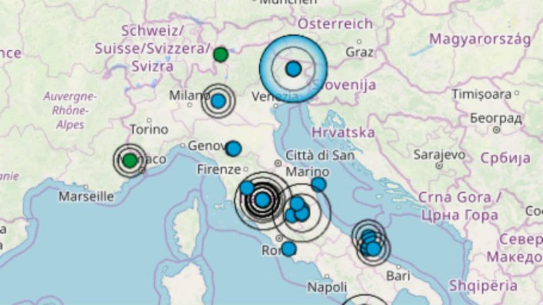 Molte scosse avvertite in Italia, tremano intensamente Toscana e Friuli. L’INGV sta diffondendo questo comunicato