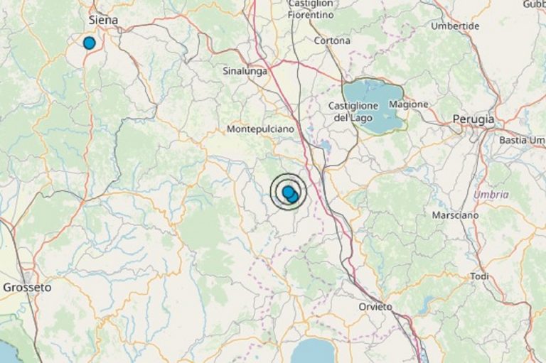 Terremoto oggi Toscana, sabato 15 giugno 2019, scossa M 3.4 in provincia di Siena | Dati INGV