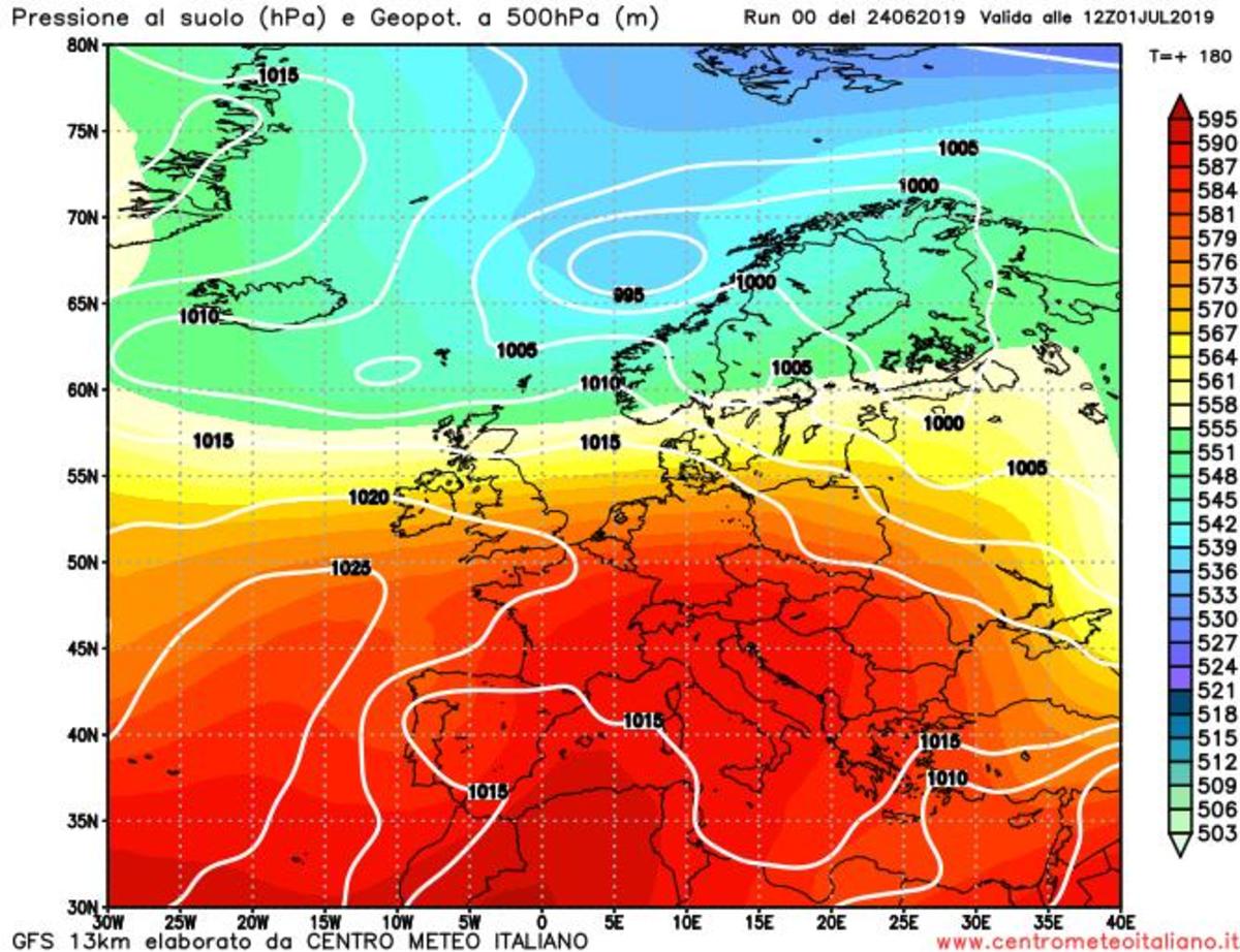 Anticiclone e caldo no stop anche per l'inizio di luglio Anticiclone e caldo no stop anche per l'inizio di luglio