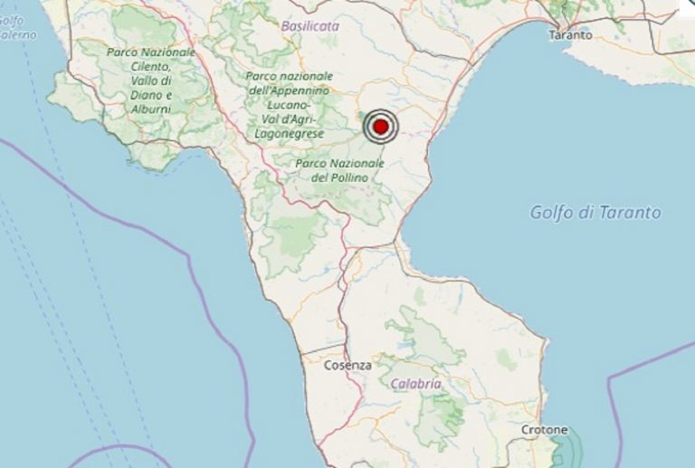 Terremoto oggi in Basilicata nella nottata di giovedì 11 luglio 2019 scossa M 2.3 in provincia di Matera – Dati INGV
