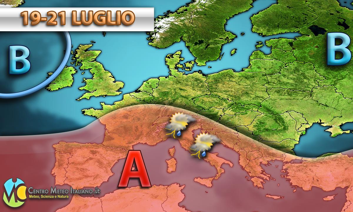 Anticiclone delle Azzorre e possibili temporali in Italia