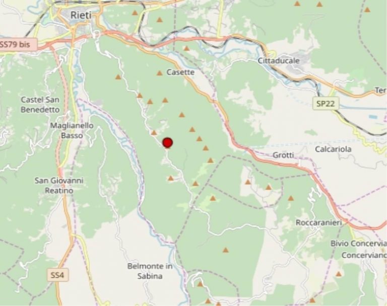Terremoto nel Lazio oggi 16 luglio 2019, scossa M 2.1 in provincia di Rieti – Dati Ingv