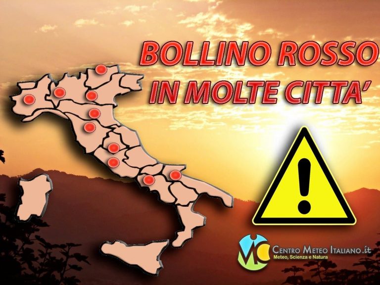 METEO – ITALIA nella morsa del CALDO, bollino rosso per 16 città italiane; ecco quali