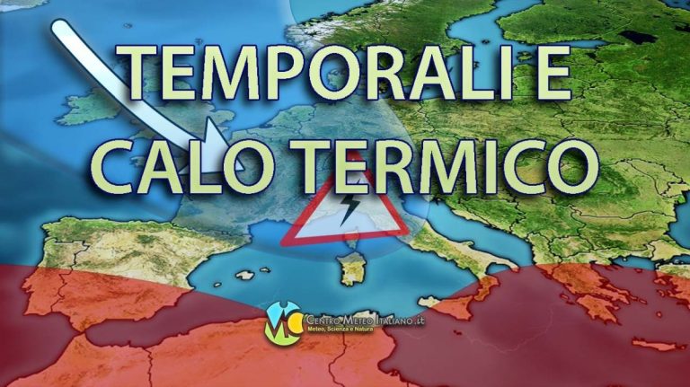METEO ITALIA – Al via questo fine settimana di MALTEMPO con TEMPORALI e probabili GRANDINATE, ecco dove