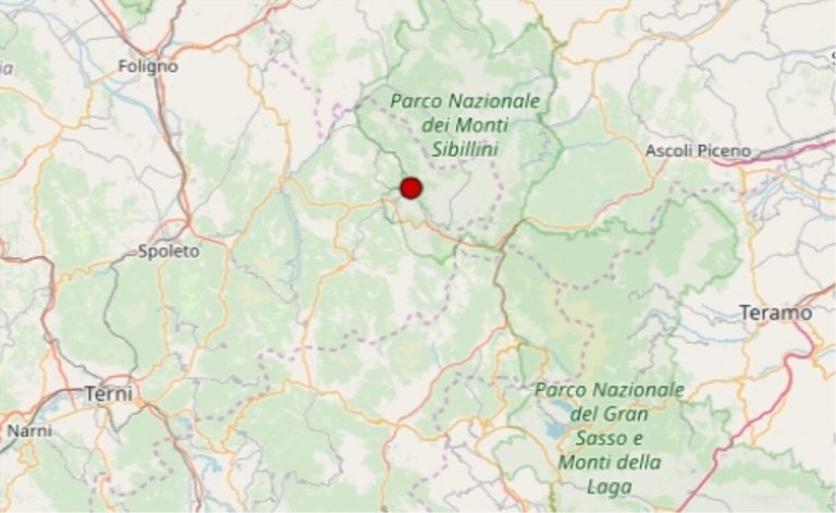 Terremoto in Umbria oggi 27 luglio 2019, scossa M 2.0 provincia Perugia – Dati Ingv