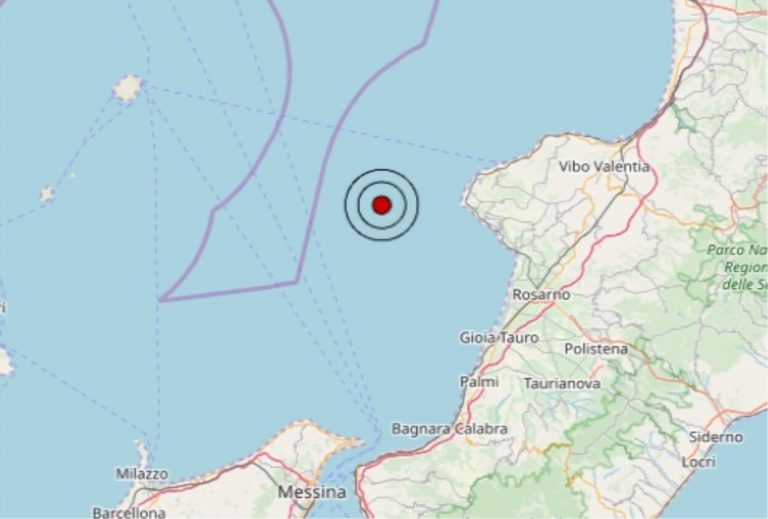 Terremoto in Calabria oggi 2 agosto 2019, scossa M 3.4 sulla costa calabra sud occidentale – Dati Ingv