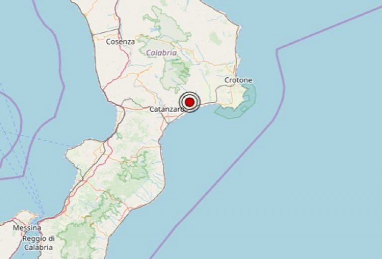 Terremoto in Calabria oggi, domenica 4 agosto 2019: scossa M 2.1 provincia Catanzaro – Dati Ingv
