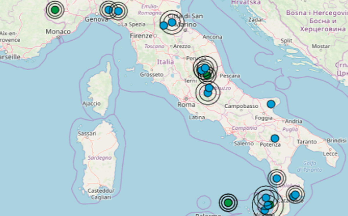 Terremoto Oggi Le Ultime Scosse Di Terremoto Registrate In Italia E All Estero Dati Ingv