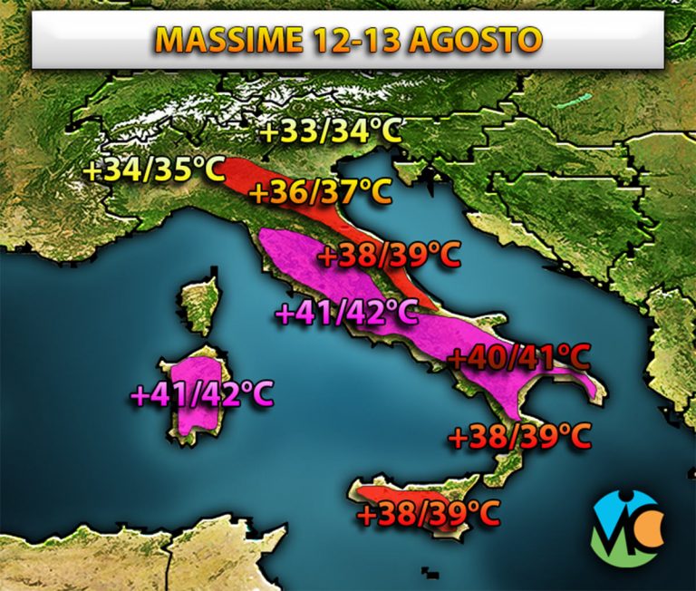 METEO – ITALIA piomba nel FORNO AFRICANO, apice del CALDO con +42°C! Ecco le città più calde