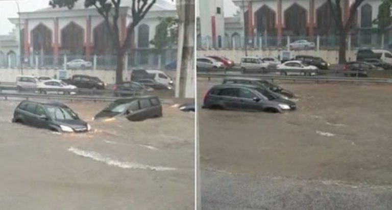 Alluvione lampo: improvviso fiume di fango invade strade e trascina via automobili e persone. Situazione difficile, il video dalla Malesia