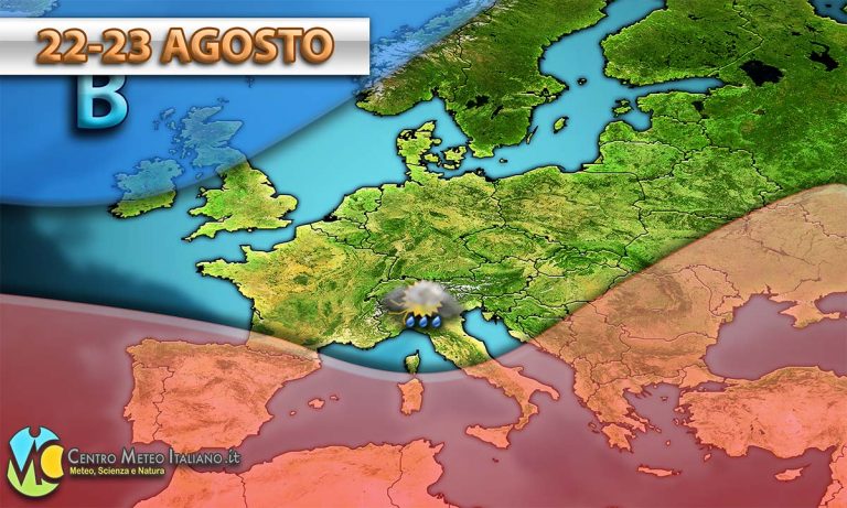 METEO – Possibile arrivo di un BREAK TEMPORALESCO in ITALIA, ecco quando e che zone potrebbe colpire