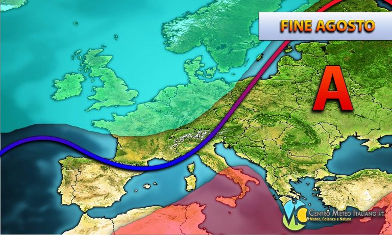 METEO – Si va verso una fine di Agosto perturbata, con maltempo persistente in Italia, ecco i dettagli