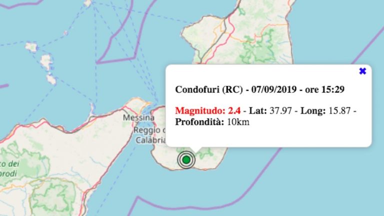 Terremoto in Calabria oggi, 7 settembre 2019: scossa M 2.4 in provincia di Reggio | Dati INGV Terremoto in Calabria oggi, 7 settembre 2019: scossa M 2.4 in provincia di Reggio | Dati INGV
