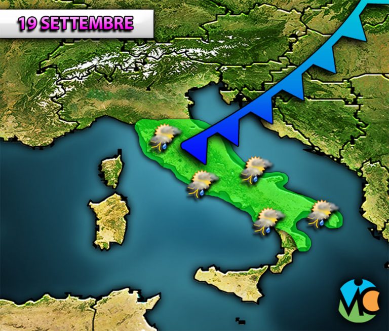 METEO – L’ANTICICLONE è agli SGOCCIOLI, si cambia REGISTRO con forte MALTEMPO in arrivo, ecco quando e dove