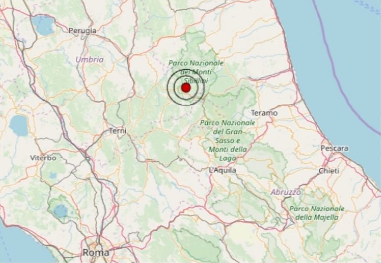 Terremoto in Umbria, oggi, 16 settembre 2019, scossa M 3.0 in provincia di Perugia – Dati Ingv