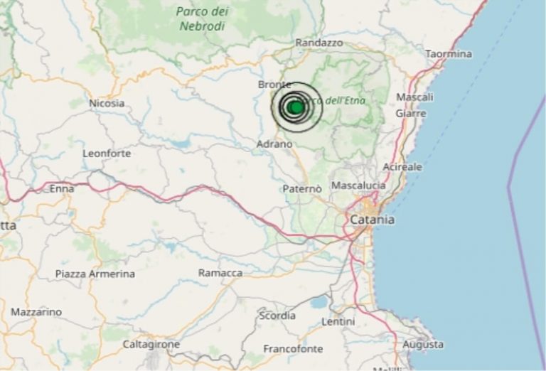 Terremoto in Sicilia oggi, 17 settembre 2019, scossa M 3.3 in provincia di Catania – Dati Ingv