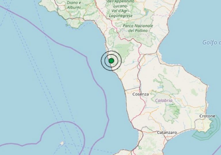 Terremoto in Calabria, oggi 17 settembre 2019, scossa M 3.2 in provincia di Cosenza – Dati Ingv