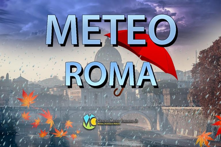 METEO DIRETTA ROMA – Violento sistema TEMPORALESCO in arrivo nei prossimi minuti, con forti rovesci