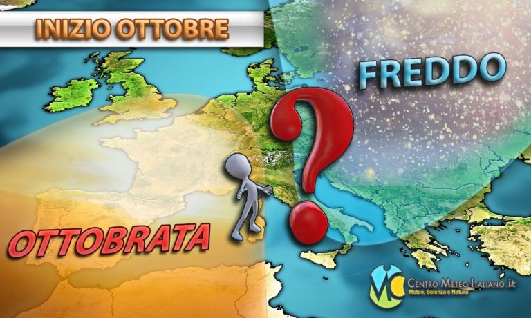 METEO OTTOBRE – Situazione in BILICO, ITALIA appesa ad un FILO tra CALDO e FREDDO con MALTEMPO, i dettagli