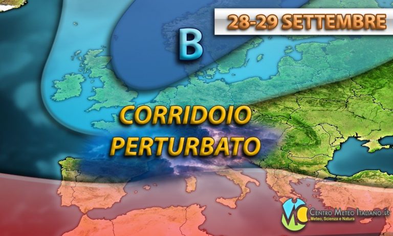 METEO WEEKEND – FLUSSO PERTURBATO in arrivo in ITALIA, ecco dove colpiranno le PIOGGE AUTUNNALI