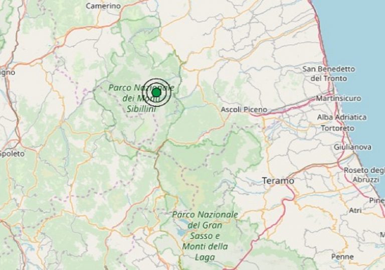 Terremoto nelle Marche oggi, domenica 29 settembre 2019: scossa M 2.7 in provincia di Ascoli Piceno | Dati INGV