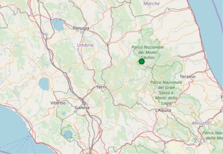 Terremoto in Umbria oggi, giovedì 3 ottobre 2019: scossa M 2.0 in provincia di Perugia – Dati Ingv