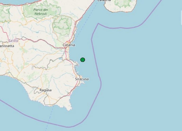Terremoto in Sicilia oggi, 6 ottobre 2019, scossa M 2.1 sulla Costa Siracusana | Dati INGV
