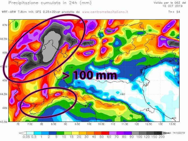 METEO LIGURIA: MALTEMPO in queste ore con piogge torrenziali, particolarmente colpita la provincia di Genova