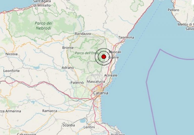Terremoto in Sicilia oggi, 18 ottobre 2019, scossa M 3.3 avvertita in provincia Catania – Dati Ingv