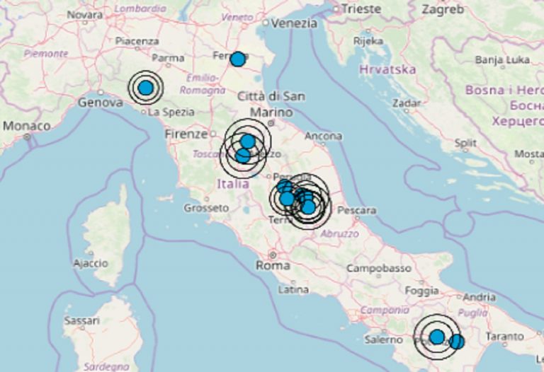 Terremoto, lieve scossa in Umbria poco fa: i dati ufficiali emessi dall’INGV