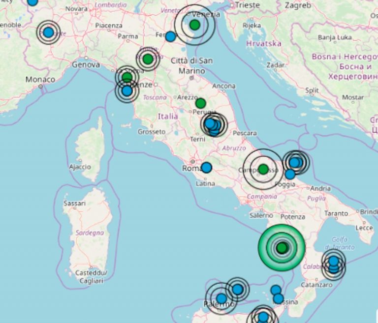 Terremoto, l’Italia trema intensamente da Nord a Sud: le zone colpite Terremoto, l’Italia trema intensamente da Nord a Sud: le zone colpite