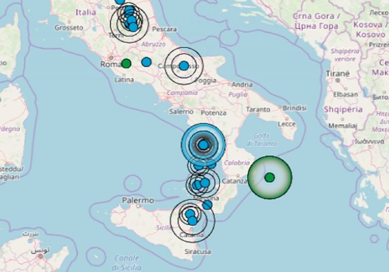 Terremoto, intensa scossa nel Mar Ionio: i dati ufficiali dell’INGV