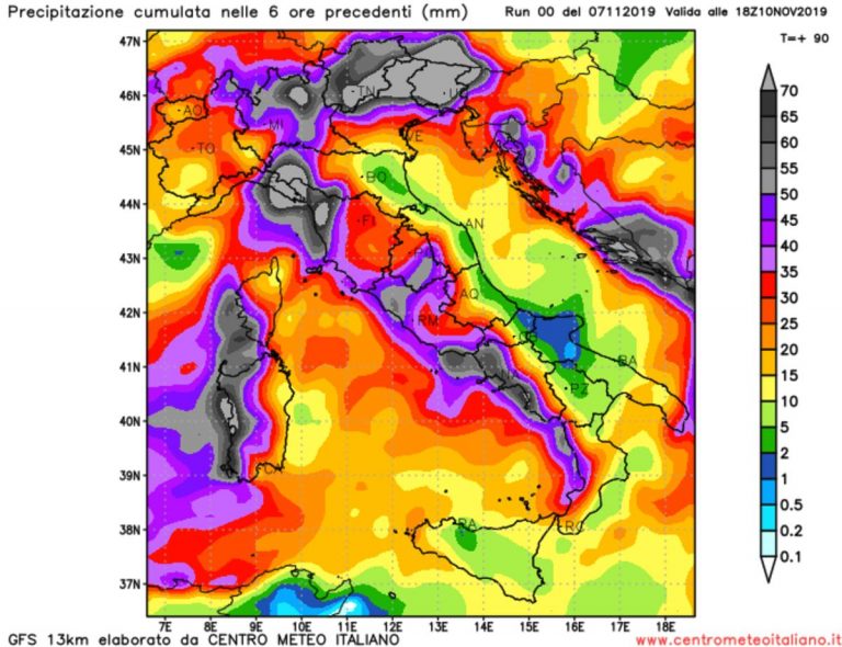 METEO: flusso atlantico no stop, previsti accumuli di pioggia considerevoli in ITALIA