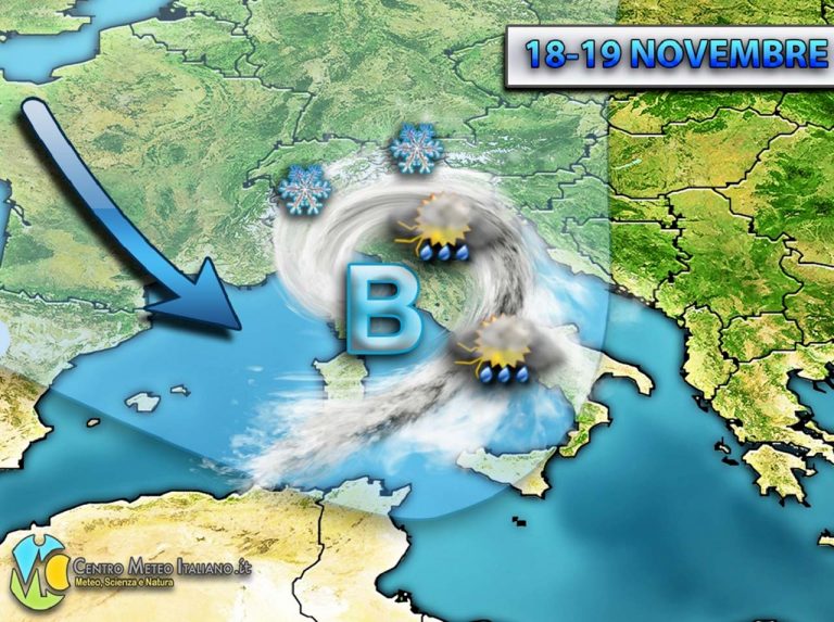 METEO: il maltempo non si placa in ITALIA, ecco dove colpirà la nuova perturbazione con piogge, nubifragi e neve