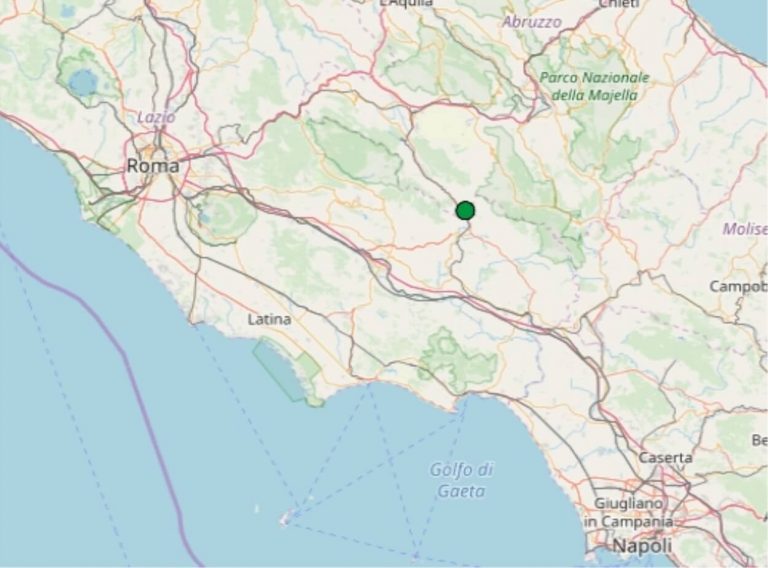 Terremoto nel Lazio oggi, 20 novembre 2019, scossa M 2.0 in provincia di Frosinone | Dati INGV