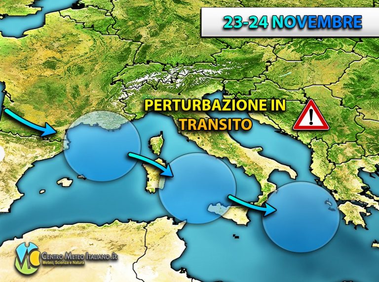 METEO – WEEKEND, forte MALTEMPO con NUBIFRAGI grazie ad una GOCCIA FREDDA vagante nel MEDITERRANEO, i dettagli