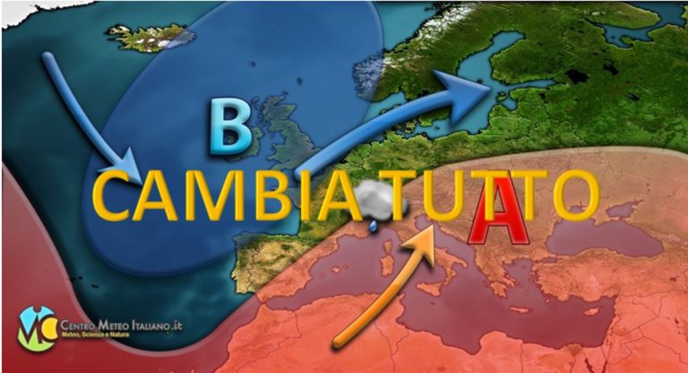 METEO ITALIA – AGGIORNAMENTI SHOCK, ANTICICLONE KO, vince nuovamente il MALTEMPO? Ecco gli ultimi aggiornamenti